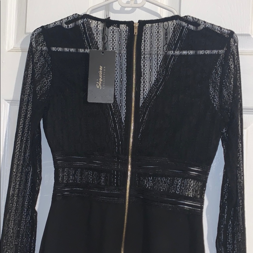 Black low cut dress